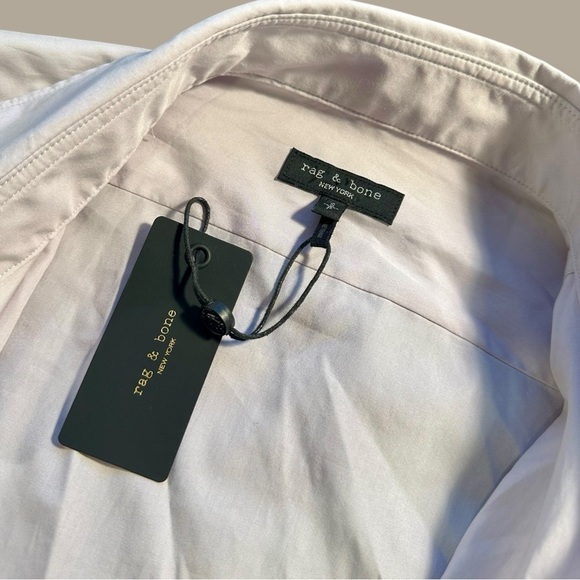 NWT Rag & Bone ‘Diana’ Cotton-Poplin Button-Down Shirt in “Lavender” Size Small - Picture 3 of 16